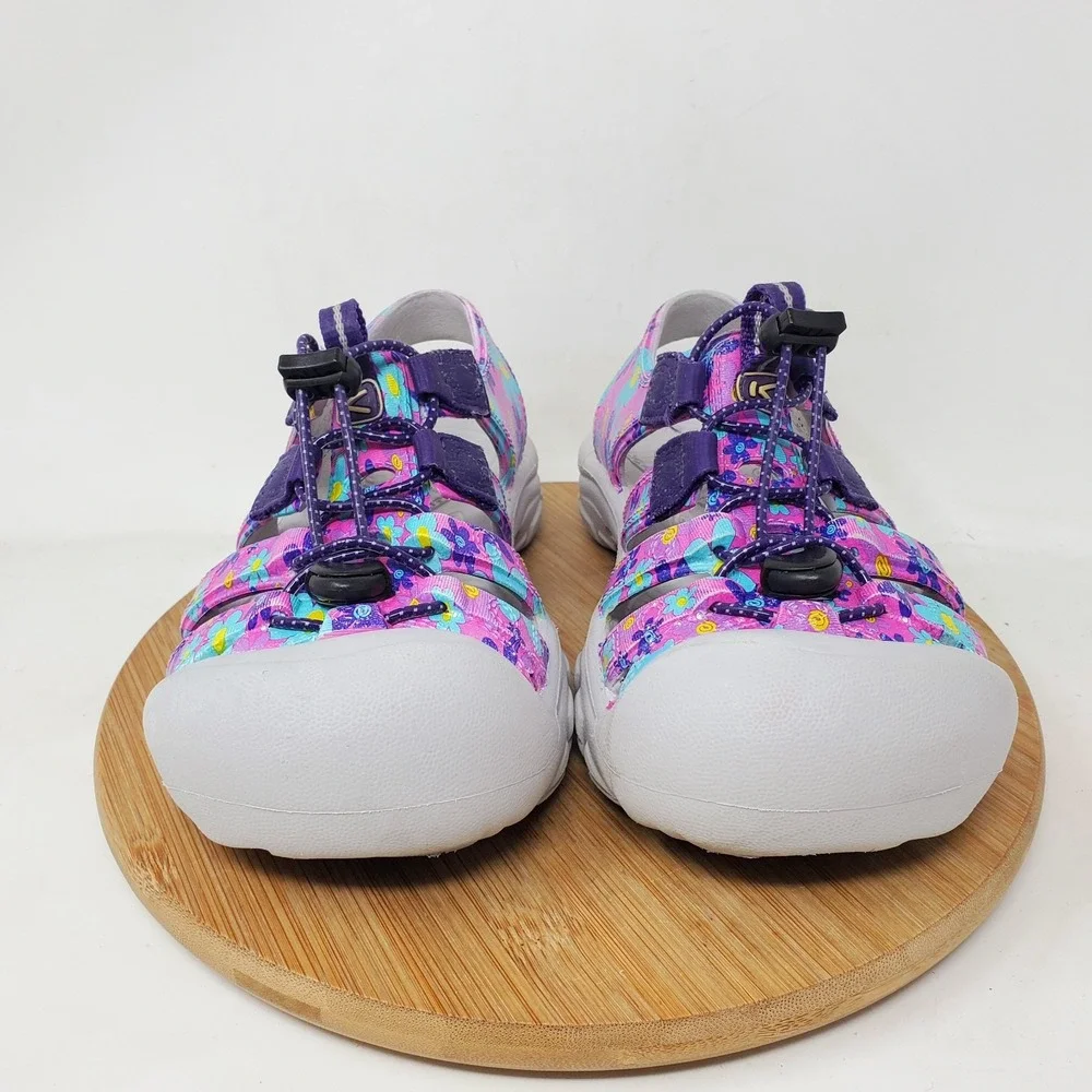 KEEN Sandals Kids 2 Purple Pink Blue Floral Water Sport Hiking Shoes Boys Girls